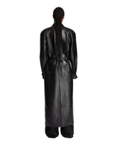 Black Long Leather Trench Coat | PDP | Antonia