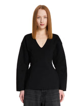 Black Fitted Sweater - Women's knitwear | PLP | Antonia