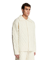 Woolrich by Todd Snyder White Cardigan | PDP | Antonia