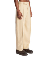 Beige Pleated Trousers | PDP | Antonia