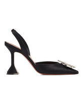 Begum Black Satin Pumps | PDP | Antonia