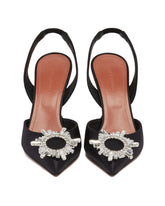 Begum Black Satin Pumps | PDP | Antonia