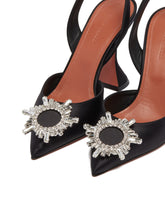 Begum Black Satin Pumps | PDP | Antonia