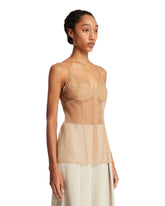 Beige Semi-Sheer Top | PDP | Antonia