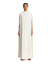 White Viscose Cape Dress - Women's Coats | PLP | dAgency