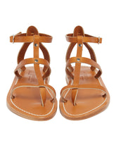 Brown Antioche Flat Sandals | PDP | Antonia