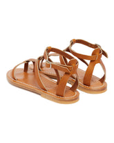 Brown Antioche Flat Sandals | PDP | Antonia