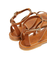 Brown Antioche Flat Sandals | PDP | Antonia