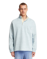 Blue High Neck Sweatshirt | PDP | dAgency