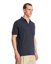 Blue Buttonless Polo T-Shirt | PDP | dAgency