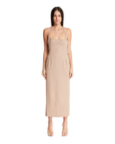 Abito Midi Beige - the attico donna | PLP | Antonia