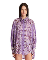 Purple Oversized Bandana Shirt | PDP | dAgency