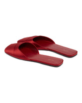 Red Satin Milla Flats | PDP | Antonia