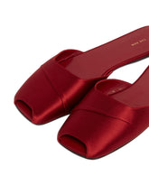 Red Satin Milla Flats | PDP | Antonia