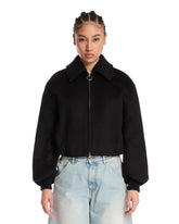 Black Wool Bomber - Women's clothing | PLP | Antonia