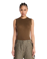 Brown Ribbed Top - Women's tops | PLP | Antonia