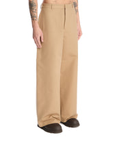 Pantaloni A Gamba Ampia Beige | PDP | Antonia