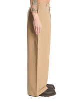 Pantaloni A Gamba Ampia Beige | PDP | Antonia