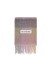 Pink Mohair Checkered Scarf - ACNE STUDIOS | PLP | Antonia