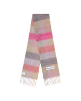 Pink Mohair Checkered Scarf - ACNE STUDIOS | PLP | Antonia