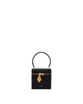 Black Leather Cube Beauty Case - Women's bags | PLP | Antonia