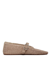 Gold Lurex Crochet Flat Ballerinas - ALAIA | PLP | Antonia