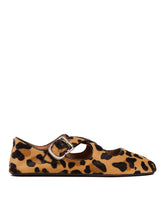 Multicolor Leopard Print Crossed Flat Ballerinas - New arrivals women's shoes | PLP | Antonia