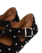 Black Crossed Strap Ballet Flats | PDP | Antonia