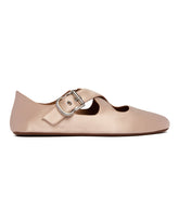 Pink Crossed Strap Ballet Flats | PDP | Antonia