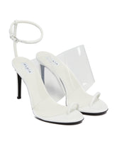 White Leather Asymmetric Sandals - New arrivals women | PLP | Antonia