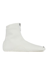 White Neoprene Ankle Sneakers | PDP | Antonia