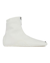 White Neoprene Ankle Sneakers | PDP | Antonia