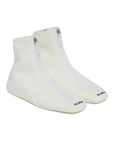 White Neoprene Ankle Sneakers | PDP | Antonia