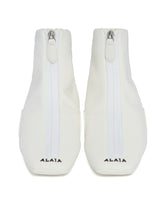 White Neoprene Ankle Sneakers | PDP | Antonia