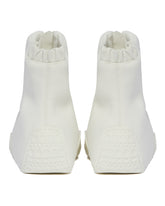 White Neoprene Ankle Sneakers | PDP | Antonia