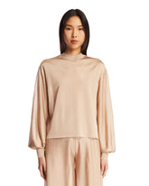 Beige Viscose Oversized Sweater - Women's knitwear | PLP | Antonia