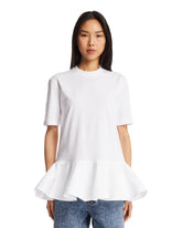 White Peplum Cut T-Shirt - new arrivals women's clothing | PLP | Antonia