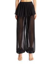 Black Semi-Sheer Peplum Trousers - new arrivals women's clothing | PLP | Antonia