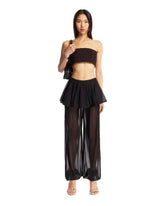 Black Semi-Sheer Peplum Trousers - new arrivals women's clothing | PLP | Antonia