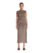 Beige Draped Soft Jersey Dress - Women's dresses | PLP | Antonia