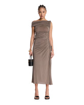 Beige Draped Soft Jersey Dress - Women's dresses | PLP | Antonia