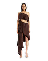 Brown Spiral Bustier Dress - new arrivals women's clothing | PLP | Antonia