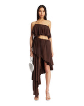 Brown Spiral Bustier Dress - new arrivals women's clothing | PLP | Antonia