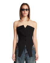 Black Deconstructed Vest - Women's tops | PLP | Antonia