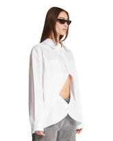 White Extralarge Front Slit Shirt | PDP | Antonia