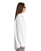 White Extralarge Front Slit Shirt | PDP | Antonia