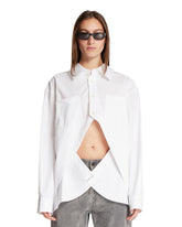 White Extralarge Front Slit Shirt - ALEXANDER WANG WOMEN | PLP | Antonia