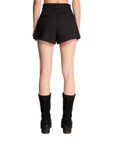 Black High-Waisted Flared Shorts | PDP | Antonia