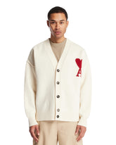 White Ami de Coeur Wool Cardigan - Men's clothing | PLP | Antonia