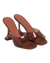 Brown Lupita PVC Mules - AMINA MUADDI | PLP | Antonia